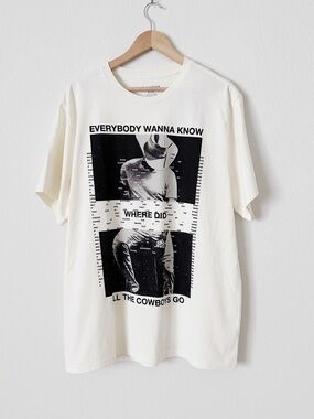 NEW Dustin Lynch Where Did All The Cowboys Go Crewneck T-Shirt